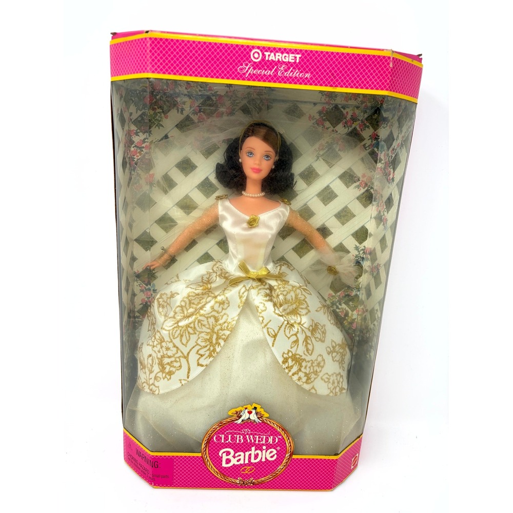 1997 Club Wedd Barbie Doll Target Special Edition Brunette Bridal Gown 18831